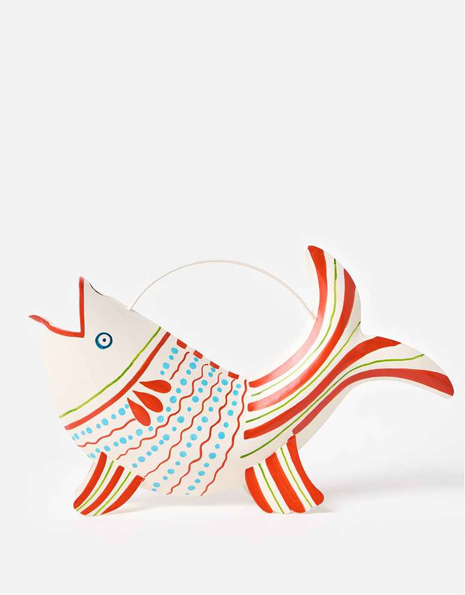 Fish Blue & Red Watering Can